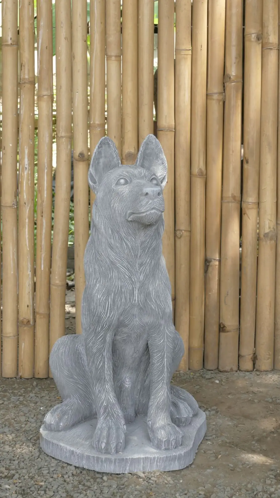  Product image 5 of the product “Seated shepard dog, 65cm Height - cast stone. ”